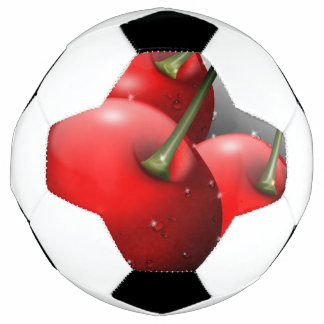 Cherries with Dew Drops Soccer Ball