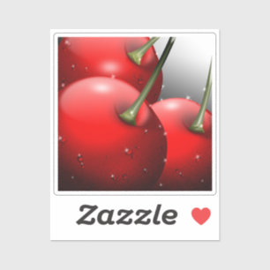 Cherries with Dew Drops Sticker