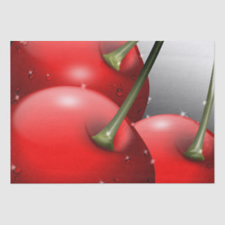 Cherries with Dew Drops Tissue Paper