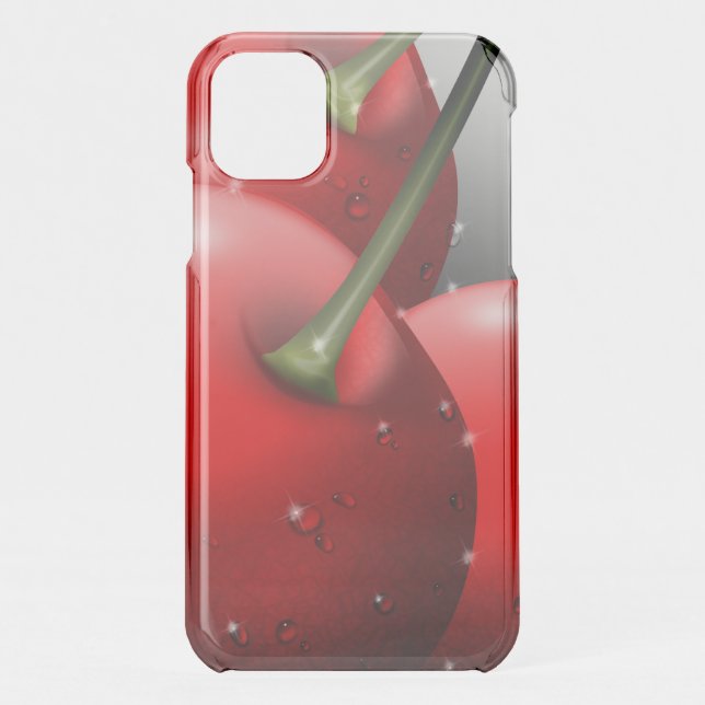 Cherries with Dew Drops Uncommon iPhone Case (Back)