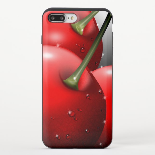 Cherries with Dew Drops Uncommon iPhone Case (Back)