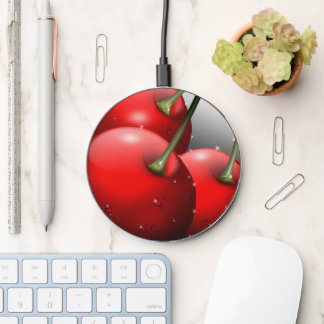 Cherries with Dew Drops Wireless Charger
