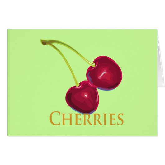 Cherries with Stems Cards (Front Horizontal)