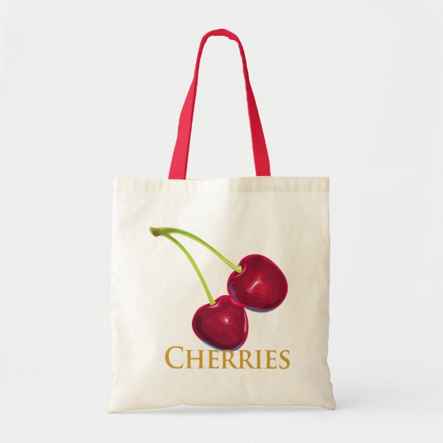 Cherries with Stems Tote Bag (Front)