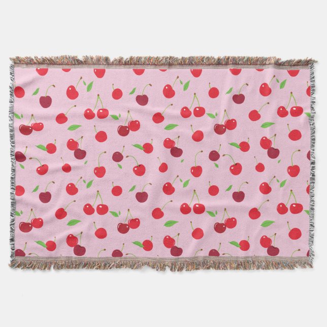 Cherry 3 throw blanket (Front)