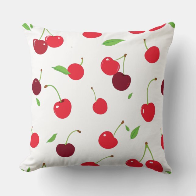 Cherry 4 throw pillow (Front)