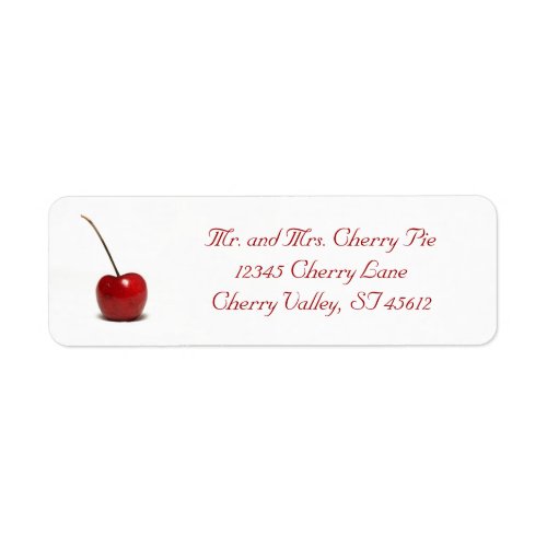 Cherry Address Label