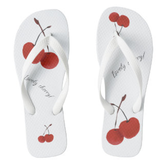 Cherry Adult Flip Flops, Wide Straps Flip Flops