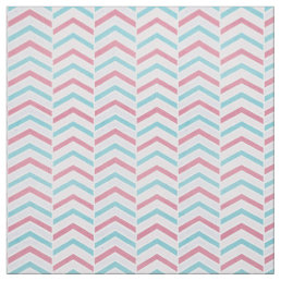 Cherry and Blue Faded Chevron Pattern Fabric