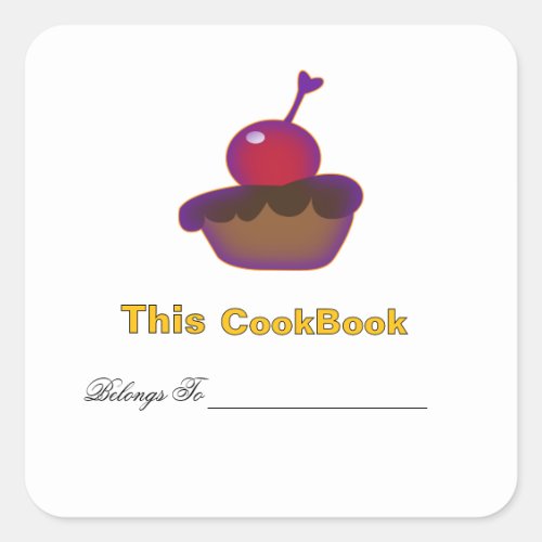 Cherry And Chocolate Cookbook Bookplate