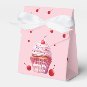Cherry and Cupcake First Birthday Favor Boxes