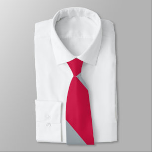 Cherry and Gray University Stripe Tie