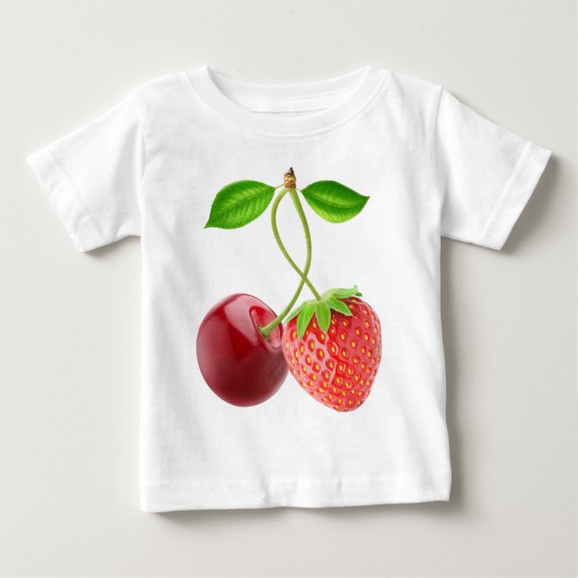 Cherry and strawberry together baby T-Shirt (Front)
