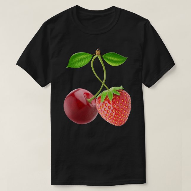 Cherry and strawberry together T-Shirt (Design Front)