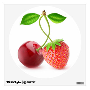 Cherry and strawberry together wall sticker