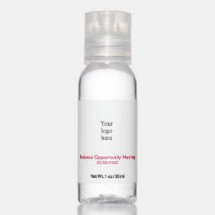 Cherry and White In-Person BOM Logo Hand Sanitizer