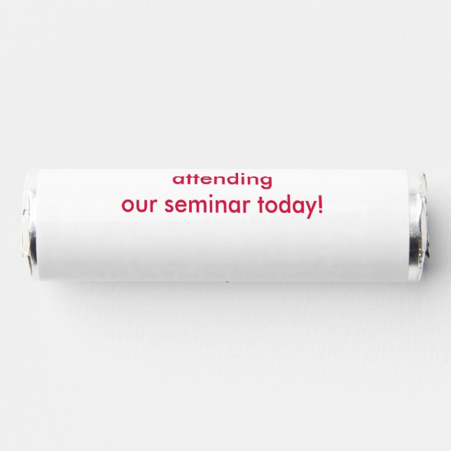 Cherry and White In-Person Seminar Breath Savers® Mints (Front)