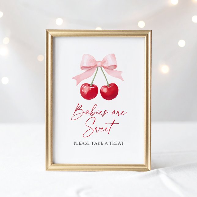 Cherry Baby Shower Babies are Sweet Dessert Sign (Creator Uploaded)