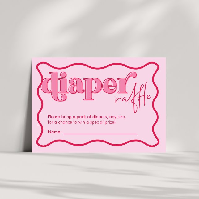 Cherry Baby Shower Diaper Raffle Enclosure Card  (Creator Uploaded)