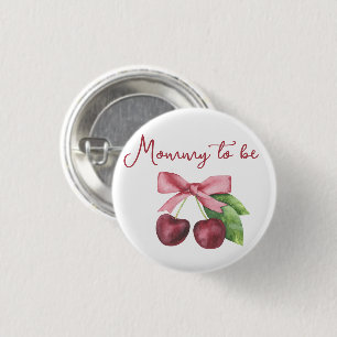 Cherry baby shower - Mommy to be Button
