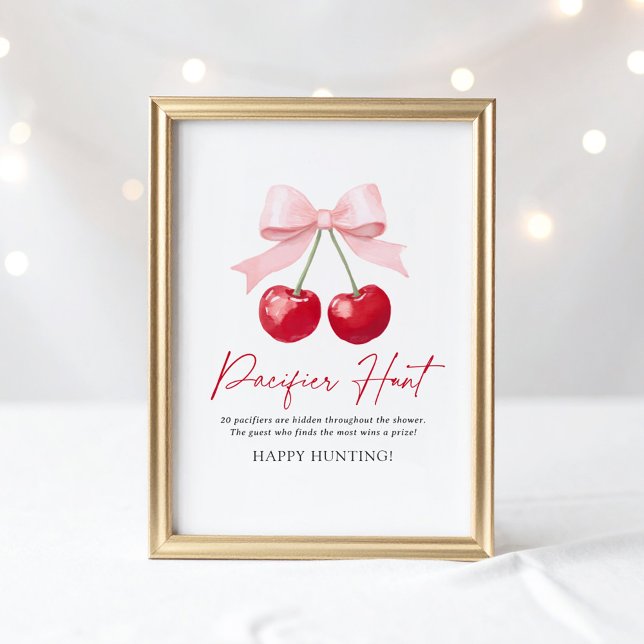 Cherry Baby Shower Pacifier Hunt Sign (Creator Uploaded)