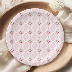 Cherry Baby Shower Paper Plates