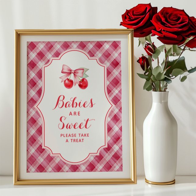 Cherry Baby Shower Sign – Babies Are Sweet (Baby Shower Sign)