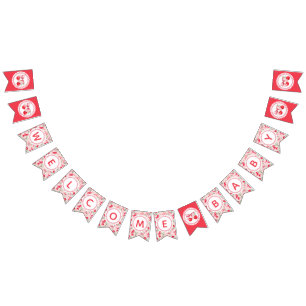 Cherry Baby Shower Welcome Banner Decoration