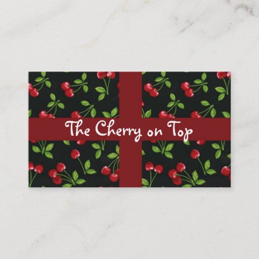 Customizable Cherry background business card