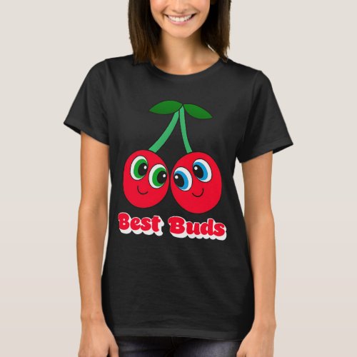 Cherry Best Girl Friend Girlfriend Smile Twin Berr T_Shirt