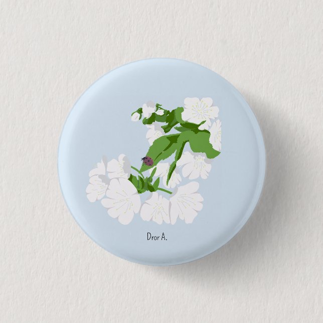 Cherry bkossom  button (Front)