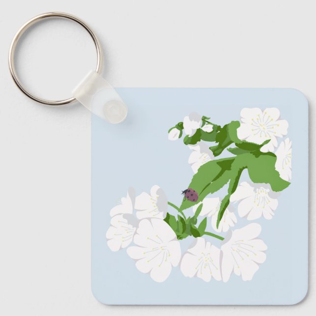 Cherry bkossom  keychain (Front)