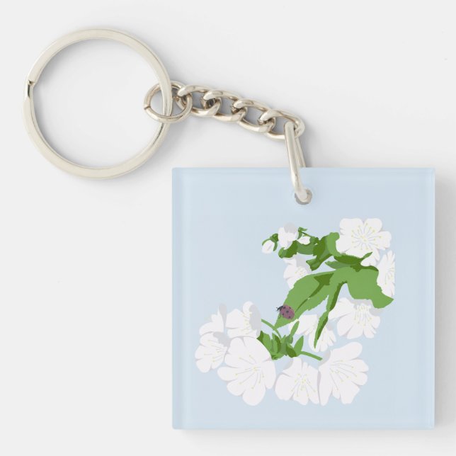 Cherry bkossom  keychain (Front)