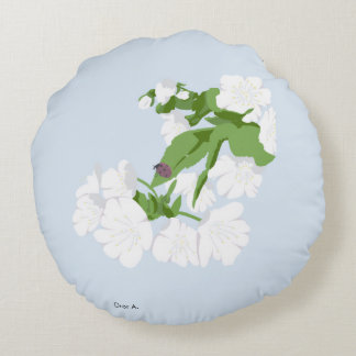 Cherry bkossom round pillow