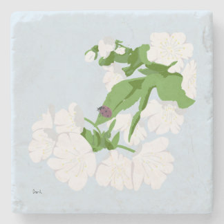 Cherry bkossom stone coaster