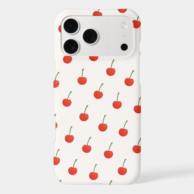 Cherry Bliss iPhone Cover – Cute & Aesthetic Fruit (Back)