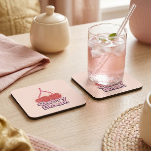 Cherry Bloom Beverage Coaster