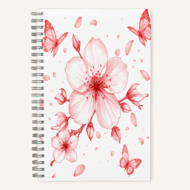 Cherry Bloom Elegance Notebook (Front)