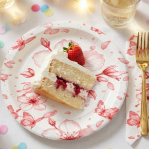 Cherry Bloom Elegance Paper Plates
