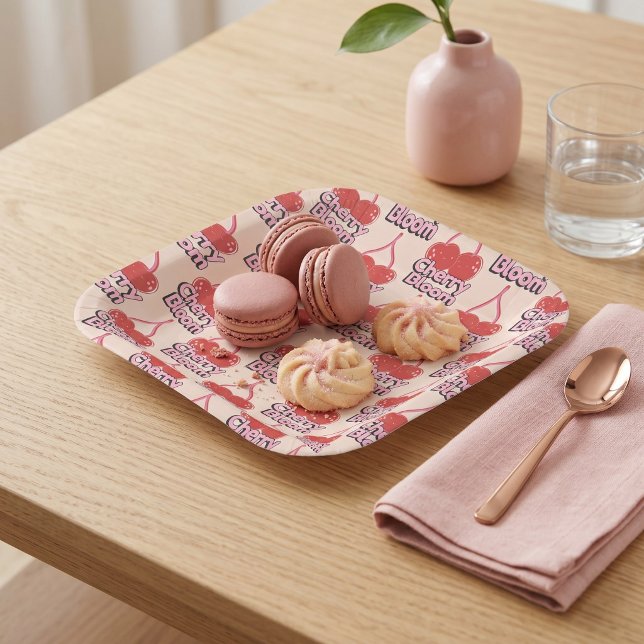 Cherry Bloom Paper Plates (Creator Uploaded)
