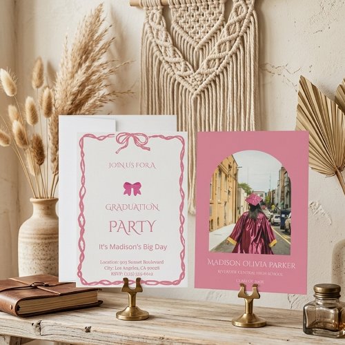 Cherry Bloom: Viral Aesthetic Graduation Invitation