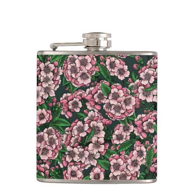 Cherry blossom 2 flask (Front)