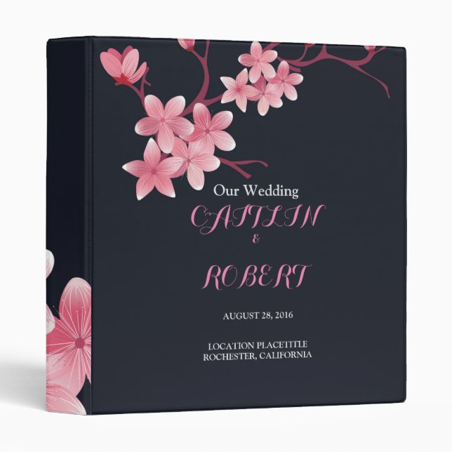 Cherry Blossom 3 Ring Binder (Front/Spine)