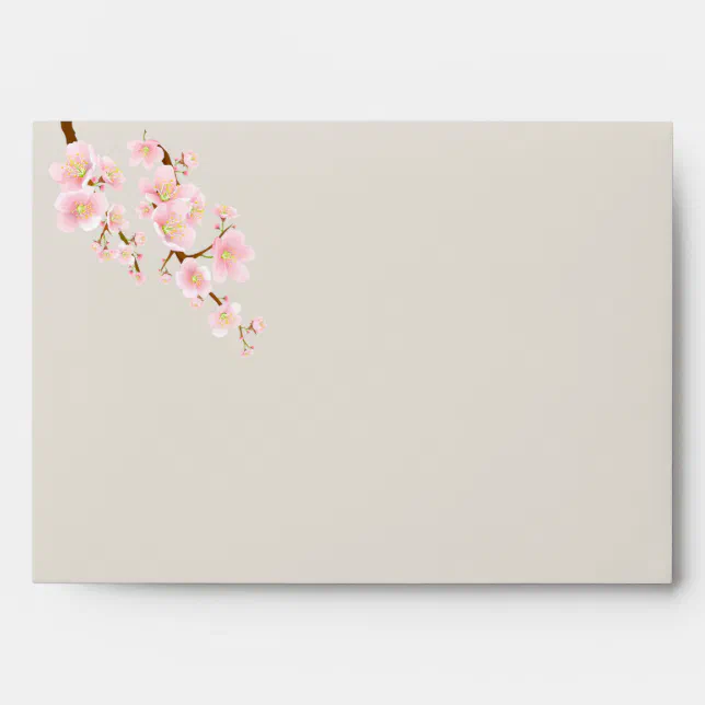 Cherry blossom A7 Greeting card Envelope | Zazzle