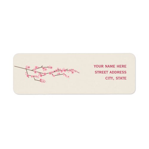 Cherry Blossom Adress Label