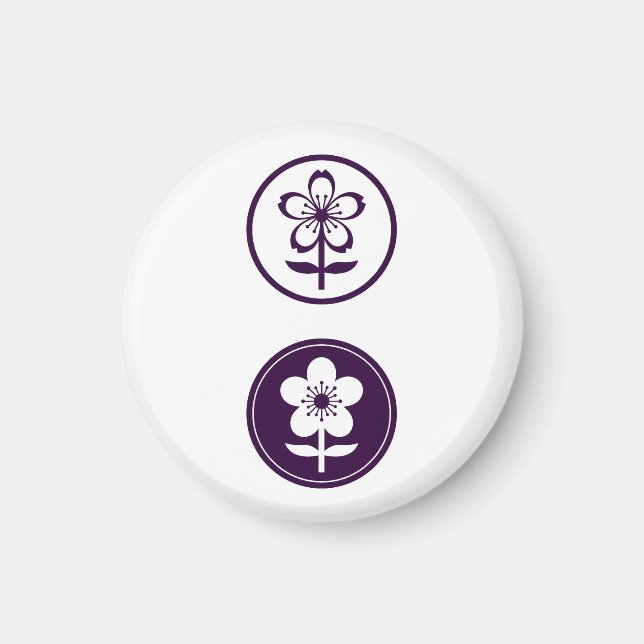 cherry blossom and apple blossom magnet (Front)