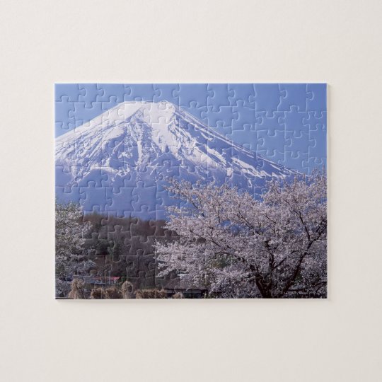 Cherry Blossom and Mt. Fuji Jigsaw Puzzle | Zazzle.com