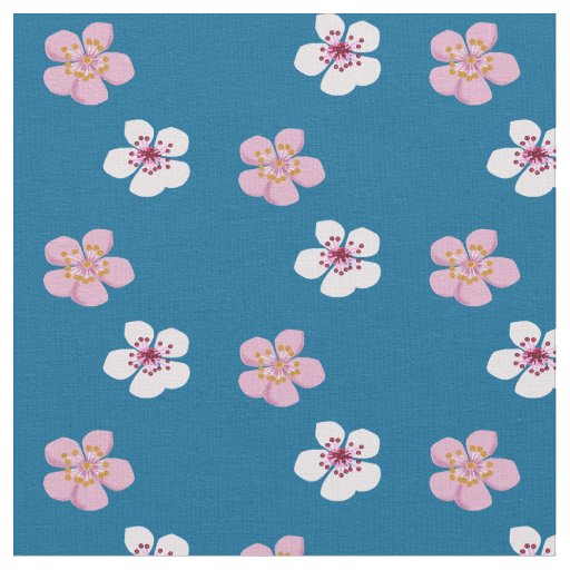 Cherry blossom and plum blossom fabric