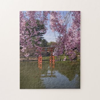 Cherry Blossom And Torri Puzzle by erinphotodesign at Zazzle