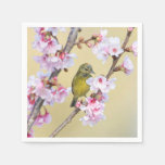 Cherry Blossom and Warbler Napkins